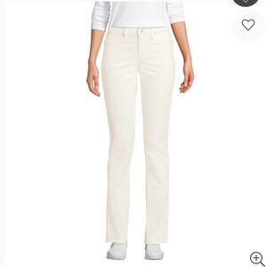 Lands' End Women's Straight ivory corduroy Jeans - 6 tall